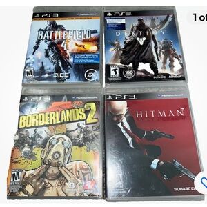 PS3 Games - LOT of 4 - Battlefield 4, Destiny, Hitman Absolution, Borderlands 2